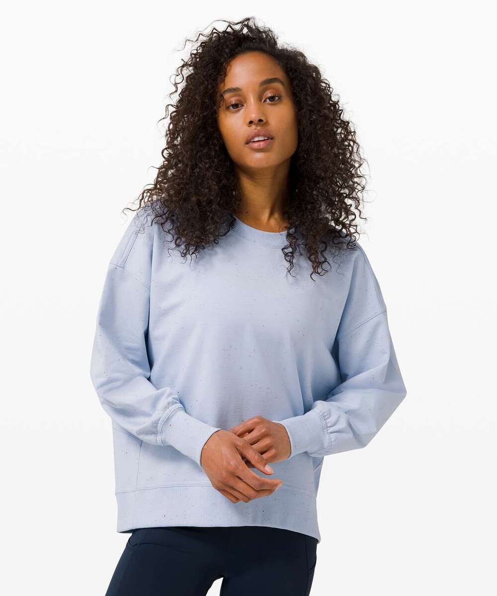 Lululemon Oversized La Back in Action Spleckled Long Sleeve Baggy Sweatshirt M